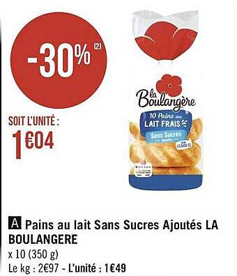 Pains Au Lait Sans Sucres Ajoutés La Boulagère