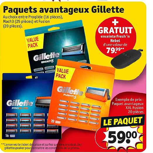 Paquets Avantageux Gillette