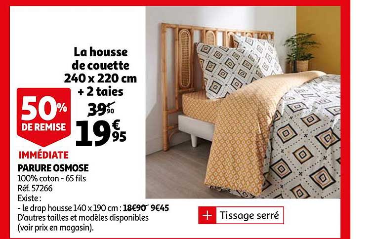 Parure Osmose : La Housse De Couette 240 X 220 Cm + 2 Taies