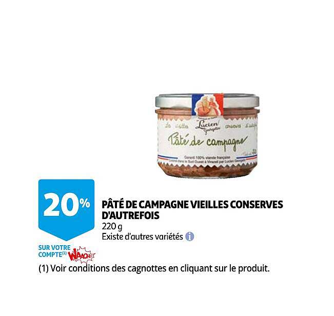pâté de campagne vieilles conserves d'autrefois
