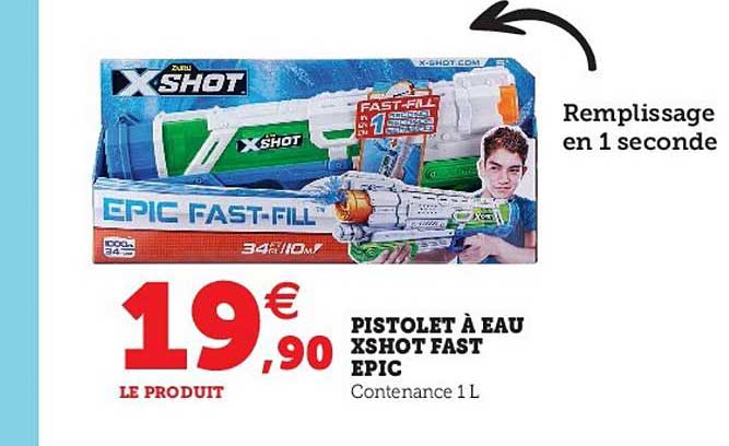 pistolet à eau xshot fast épic