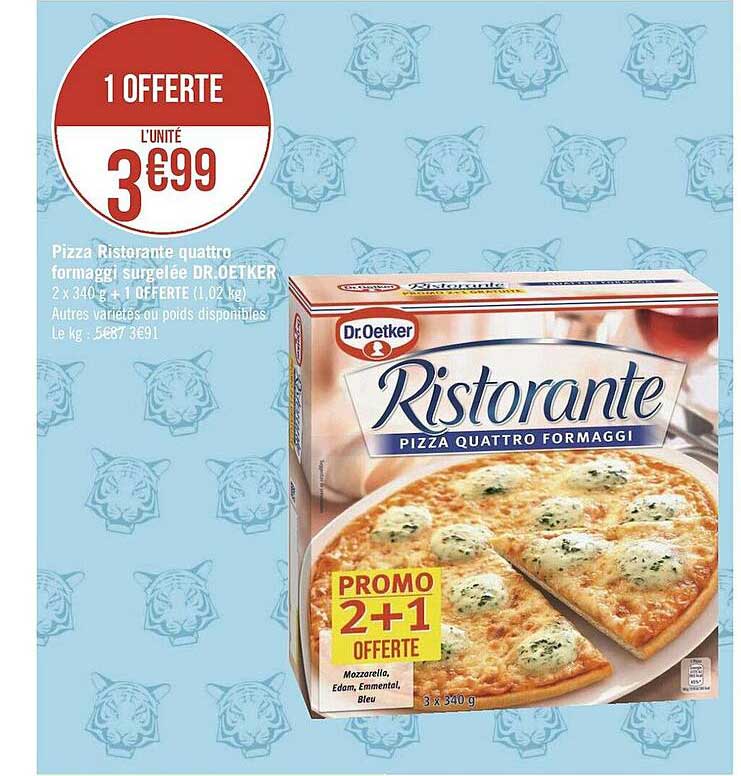 pizza ristorante quattro formaggi surgelée dr. oetker