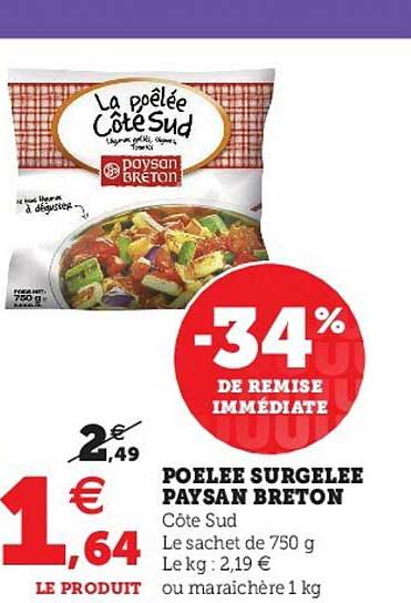 poêlée surgelée paysan breton