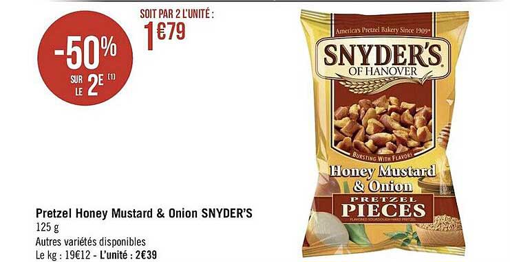 pretzel honey mustard & oinion snyder's