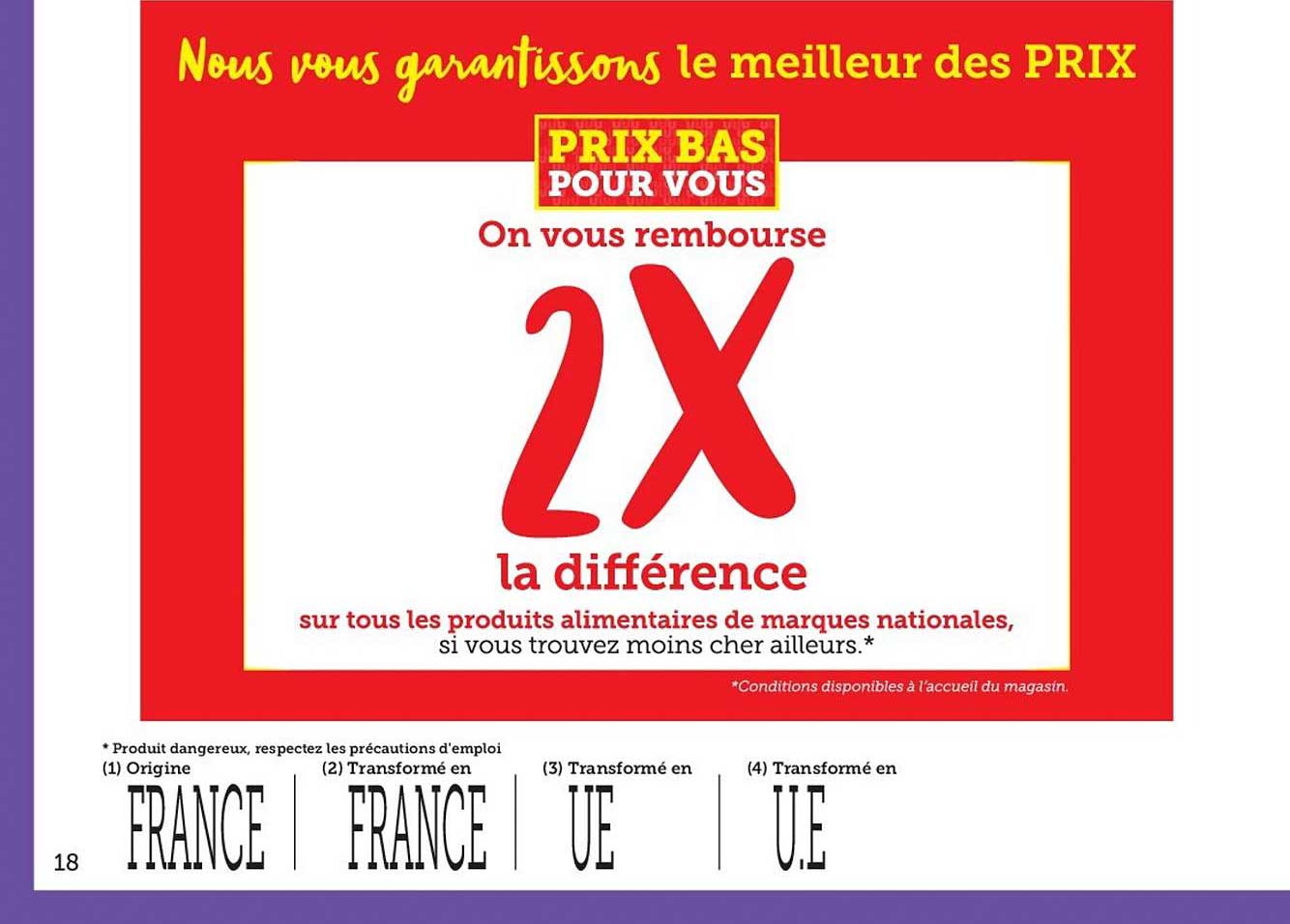 produits alimentaires de marques nationales