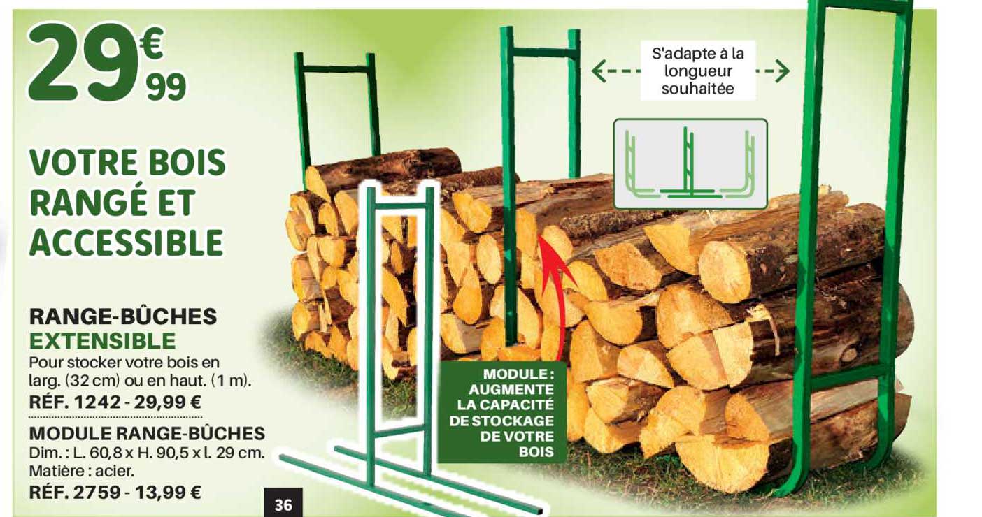 range-bûches extensible
