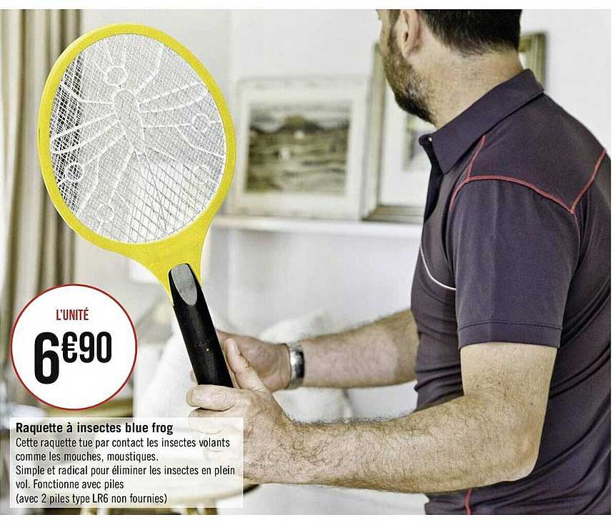 raquette à insectes blue frog