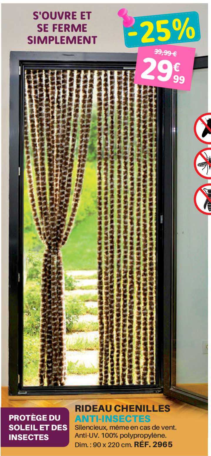 rideau chenilles anti-insectes