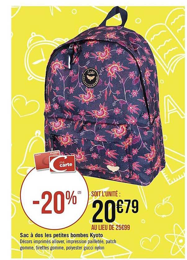 sac à dos les petites bombes kyoto