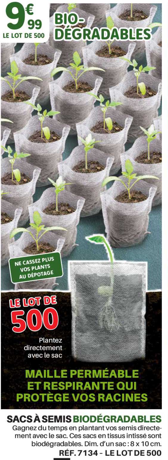 sacs à semis biodégradables