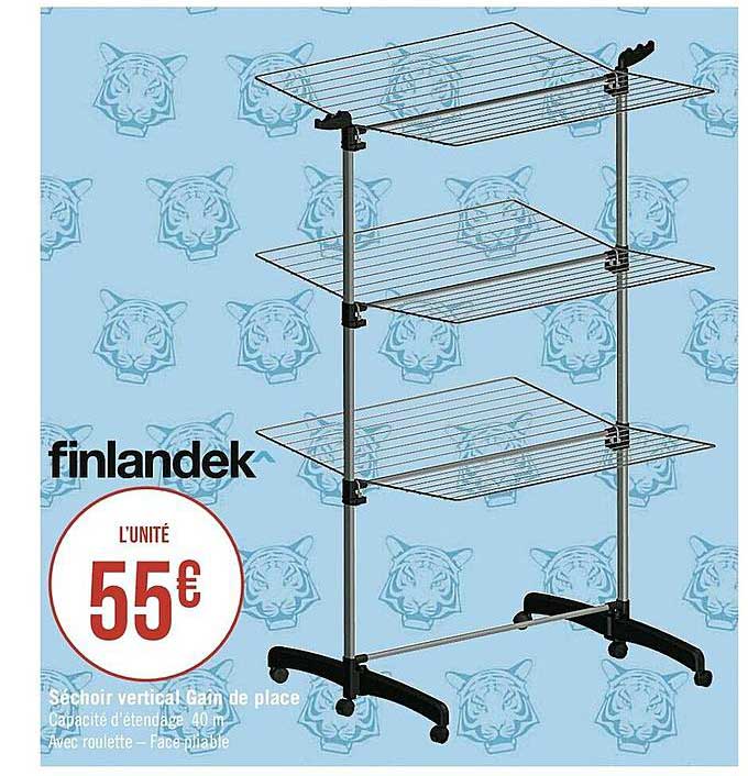 séchoir vertical gain de place finlandek^