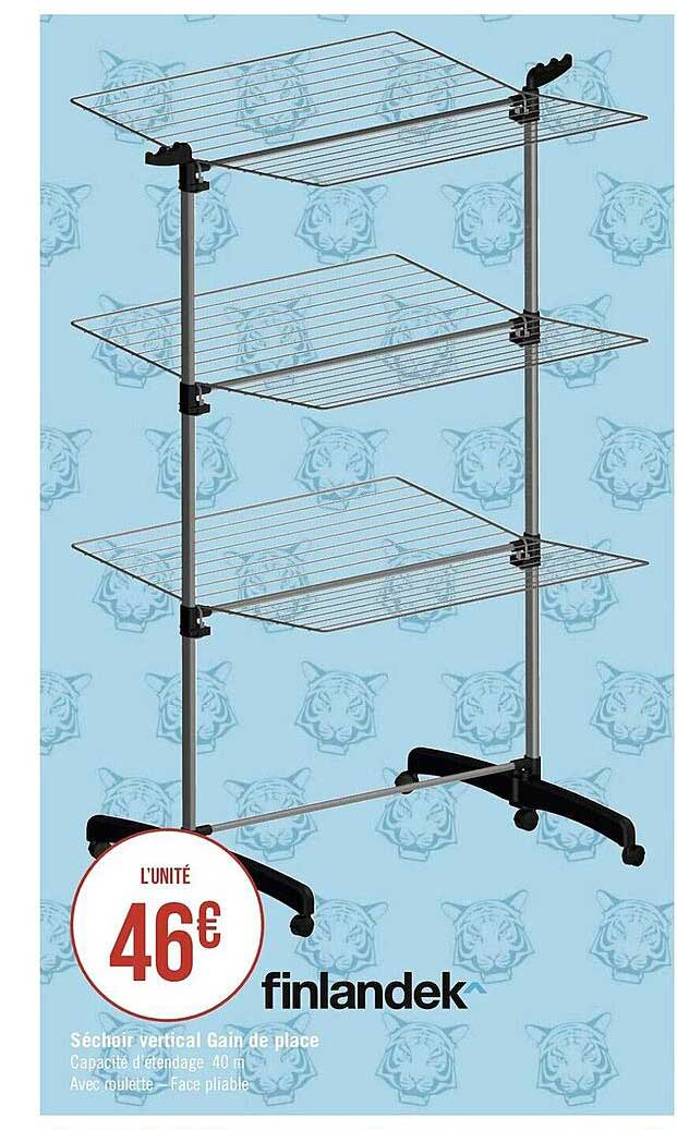 séchoir vertical gain de place finlandek