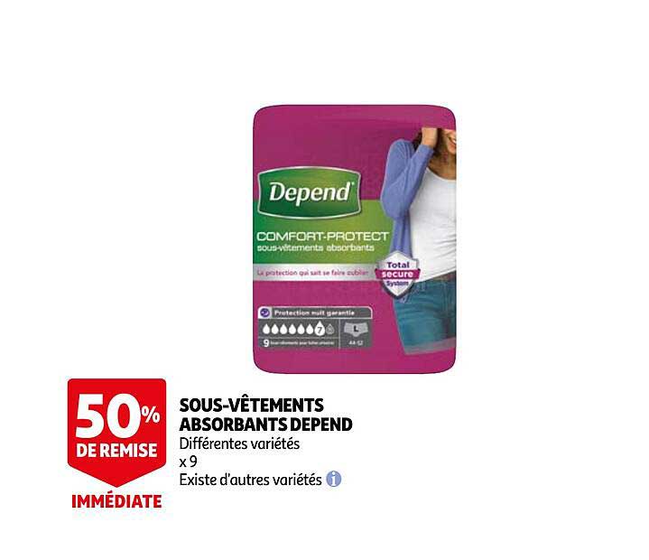 sous-vêtements absorbants depend