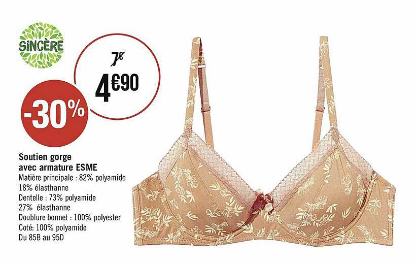 soutien gorge avec armature esme