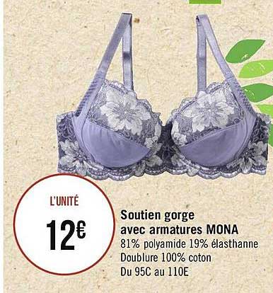 soutien gorge avec armatures mona