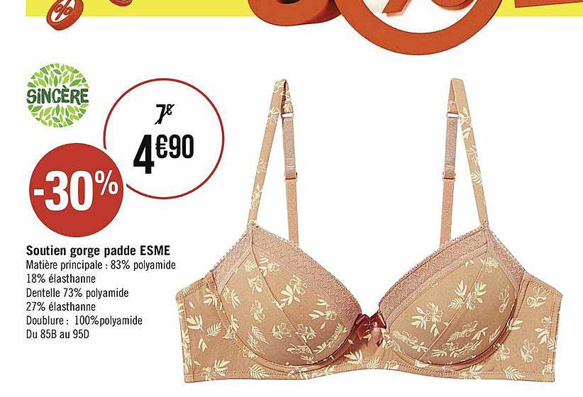 soutien gorge padde esme sincère