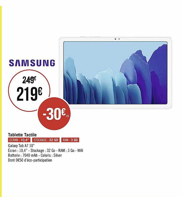 Tablette Tactile Galaxy Tab A7 10"