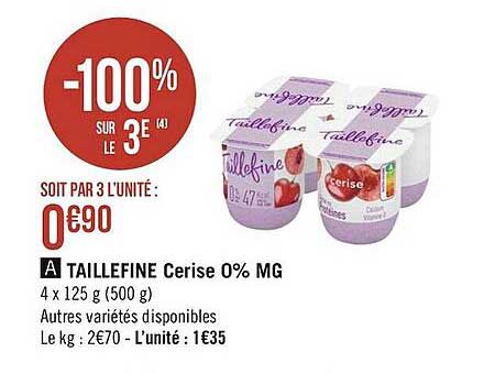taillefine cerise 0% m.g.