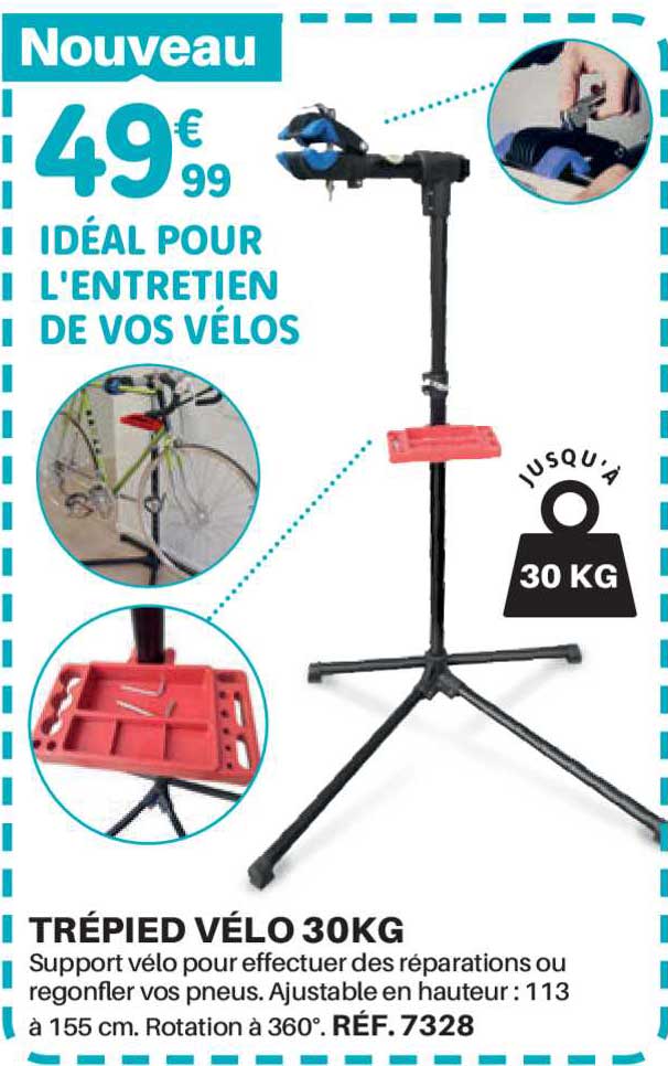 trépied vélo 30kg