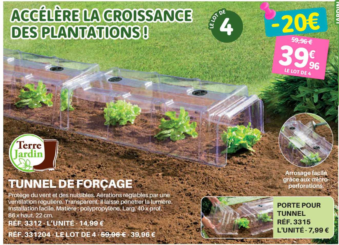 tunnel de forçage terre jardin