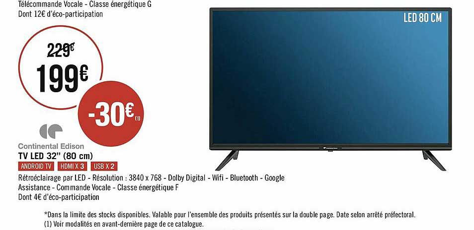 Television Continental Edison 80 Cm