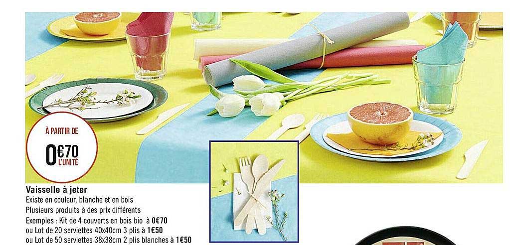 vaisselle à jeter