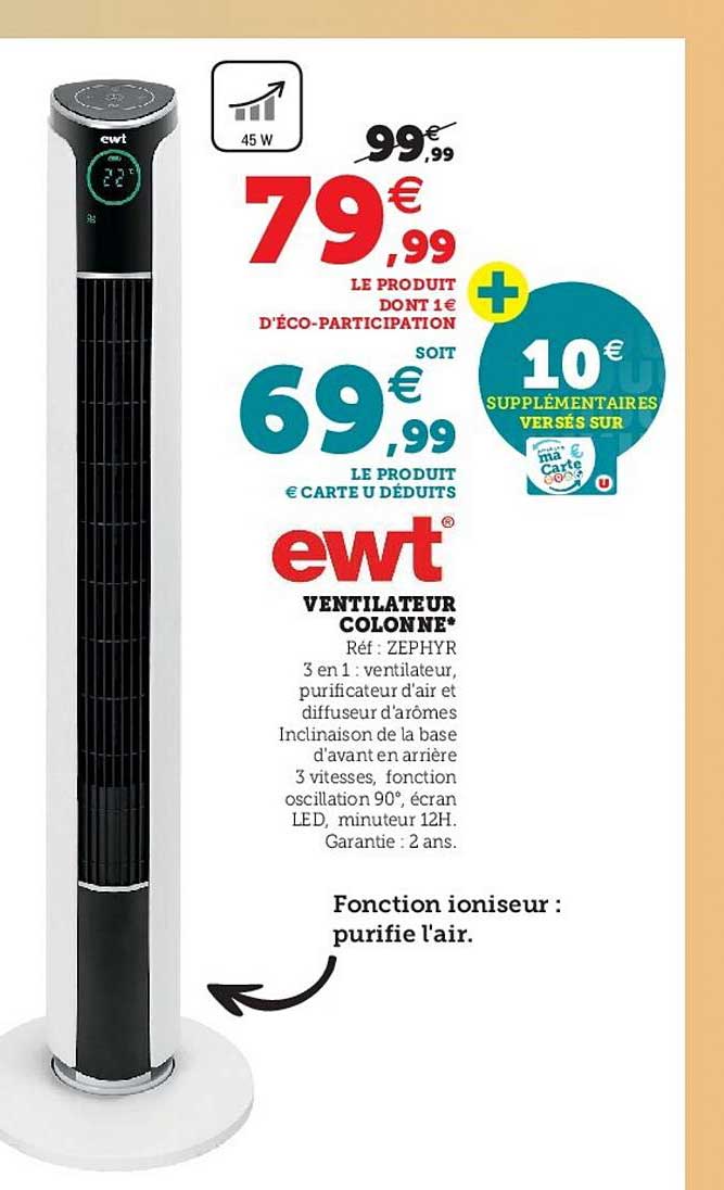 ventilateur colonne ewt