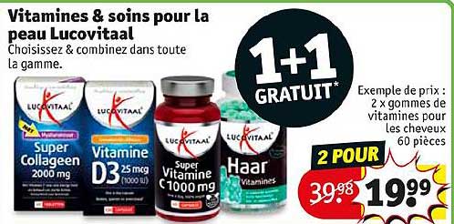 Vitamines & Soins Pour La Peau Lucovitaal 1+1 Gratuit