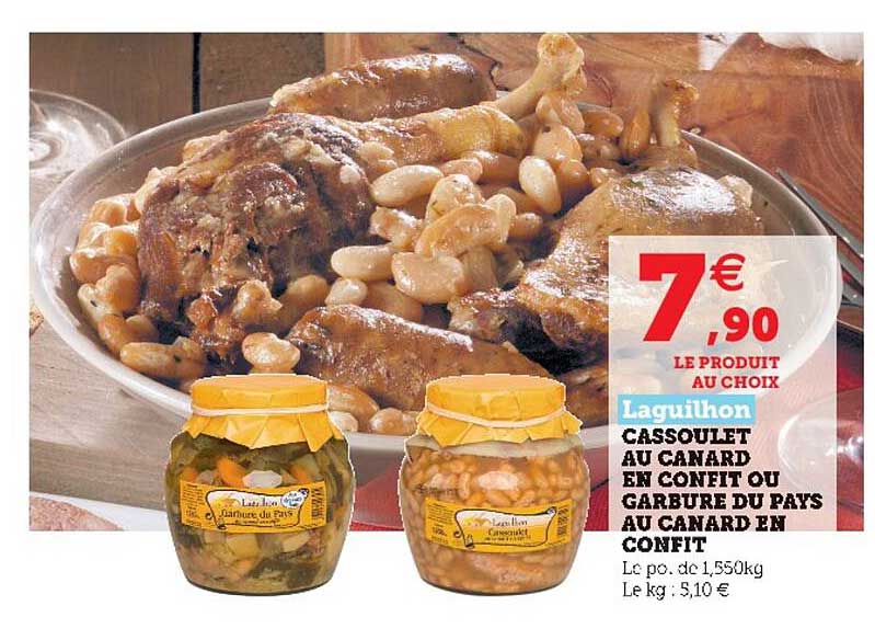 cassoulet au canard en confit ou garbure du pays au canard en confit laguilhon