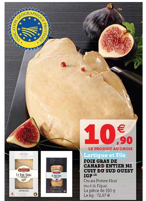 foie gras de canard entier mi cuit du sud ouest igp