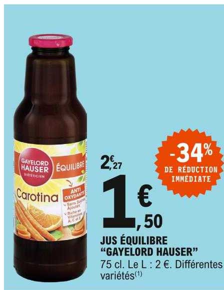 jus équilibre "gayelord hauser"