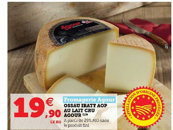 ossau iraty aop au lait cru agour