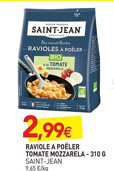 raviole à poëler tomate mozzarella saint-jean