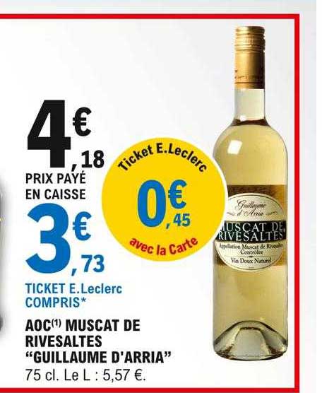 aoc muscat de rivesaltes "guillaume d'arria"