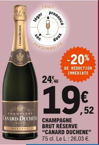 champagne brut réserve "canard duchene"
