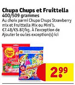 chupa chups et fruittella