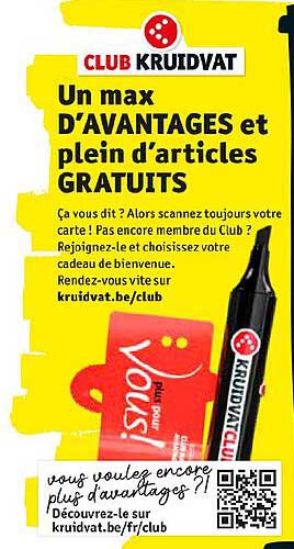 club kruidvat un max d'avantages et plein d'articles gratuits