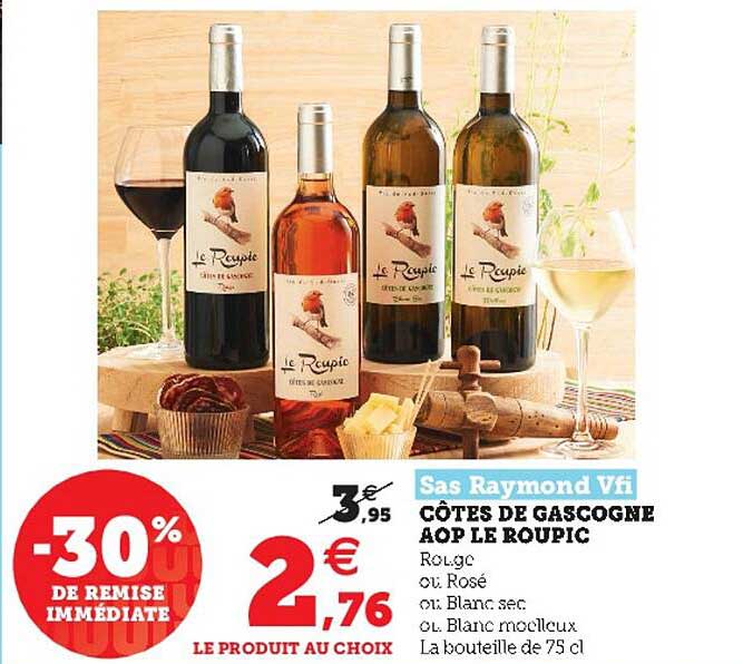 côtes de gascogne aop roupic sas raymond vfi