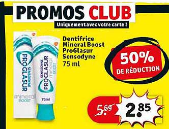 dentifrice minéral boost proGlasur sensodyne 75ml