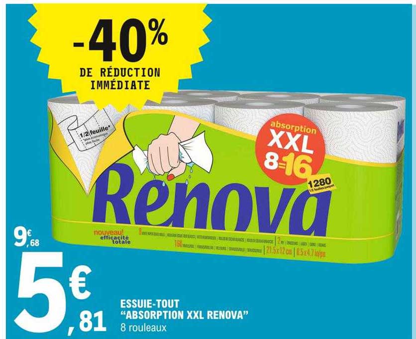 essuie-tout "absorption xxl renova"