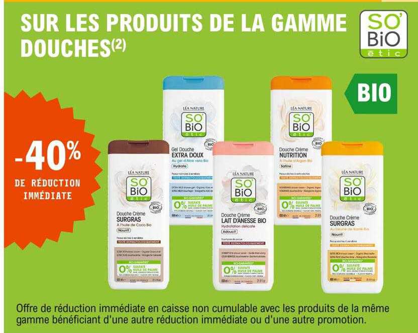 La Gamme Douches So'bio étic