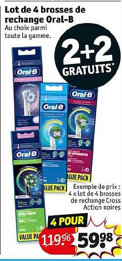 Lot De 4 Brosses De Rechange Oral-b