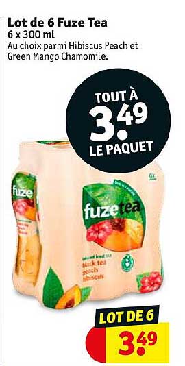 Lot De 6 Fuze Tea