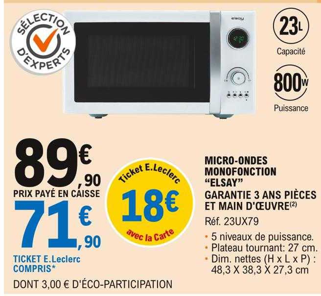 micro-ondes monofonction "elsay"