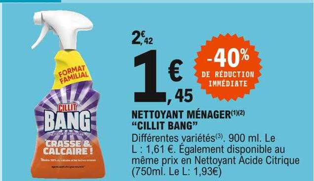 nettoyant ménager "cillit bang"