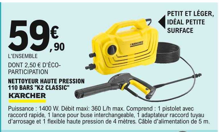 nettoyeur haute pression 110 bars "k2 classic" k'a'cher