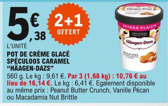 pot de crème glacé spéculoos caramel "häagen-dazs"