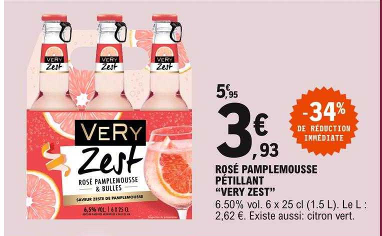 rosé pamplemousse pétillant "very zest"