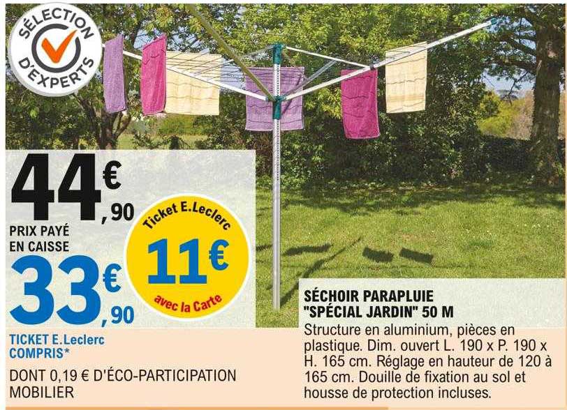 Séchoir Parapluie "spécial Jardin" 50 M