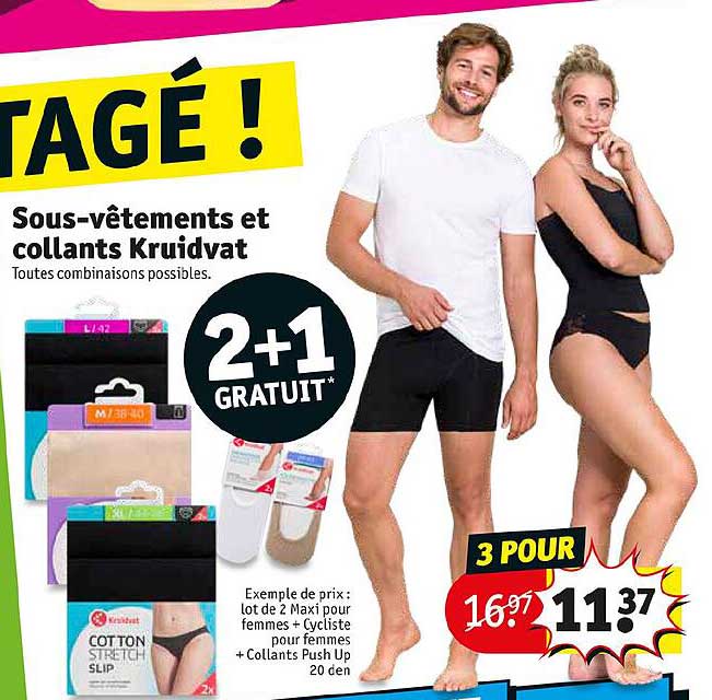sous-vêtements et collants kruidvat